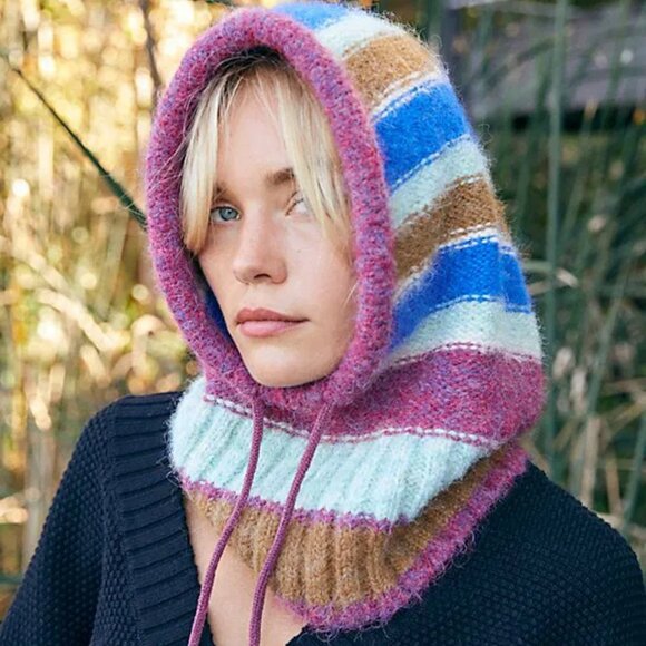 Free People "Super Stripe" Balaclava - Picture 1 of 4